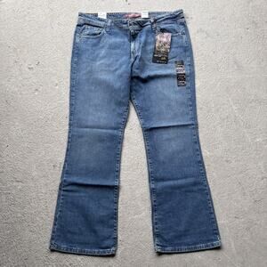 New Levi's 518 Superlow Boot Cut Denim Jeans Juniors M size 17 Stretch
